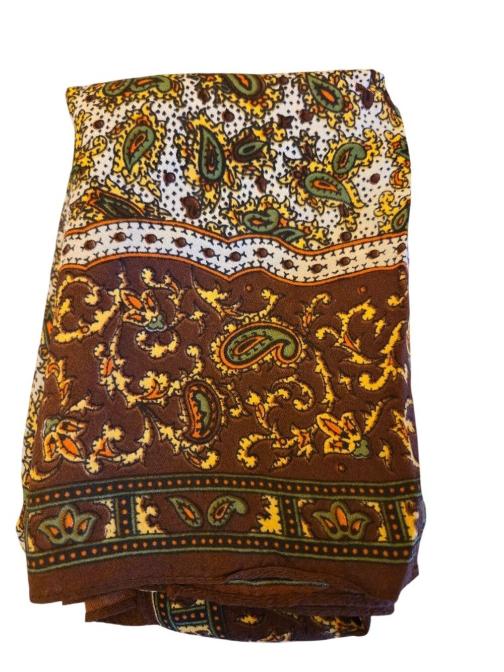 Vintage Paisley  Scarf With Floral Pattern‎ Made In Japan